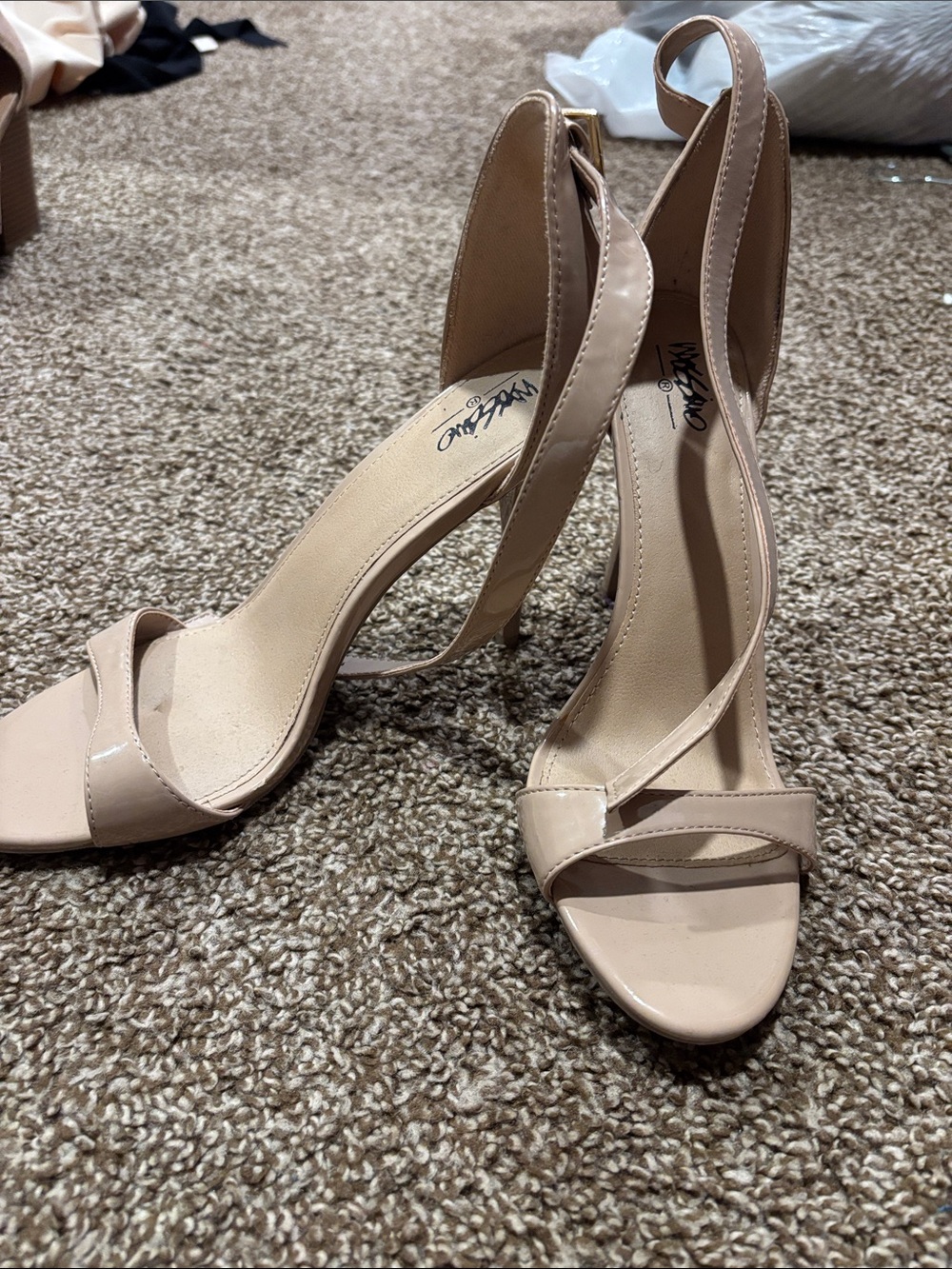 Target Nude Patent Ankle-Strap Heels